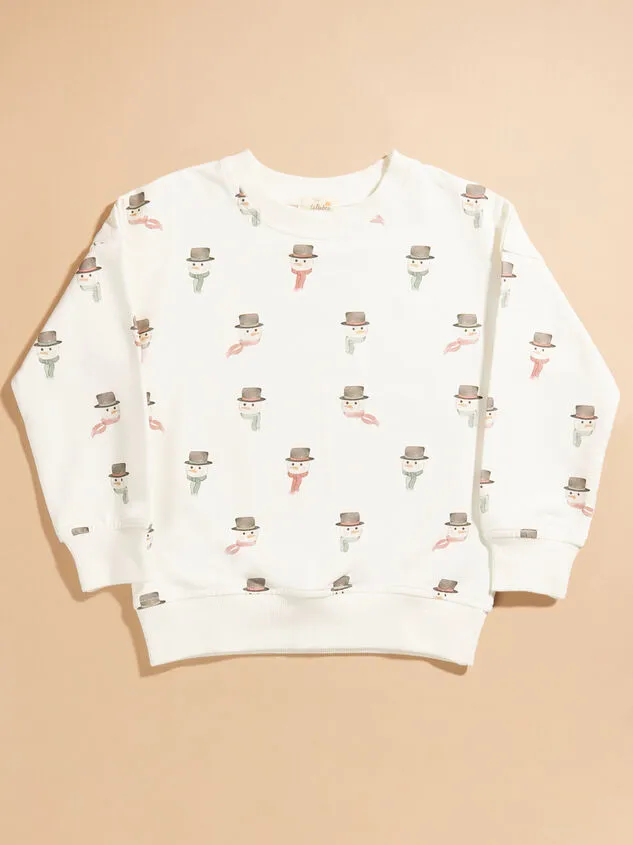 Snowman Snuggles Sweatshirt White Boy Altar039d State Tops