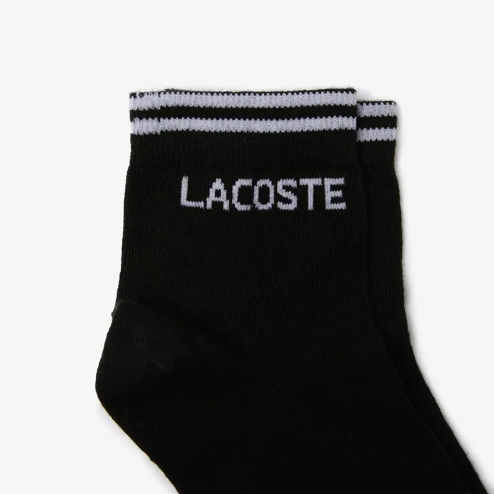 Socks WomenMen Lacoste Unisex SPORT 2Pack Low Cotton Socks Black White 258