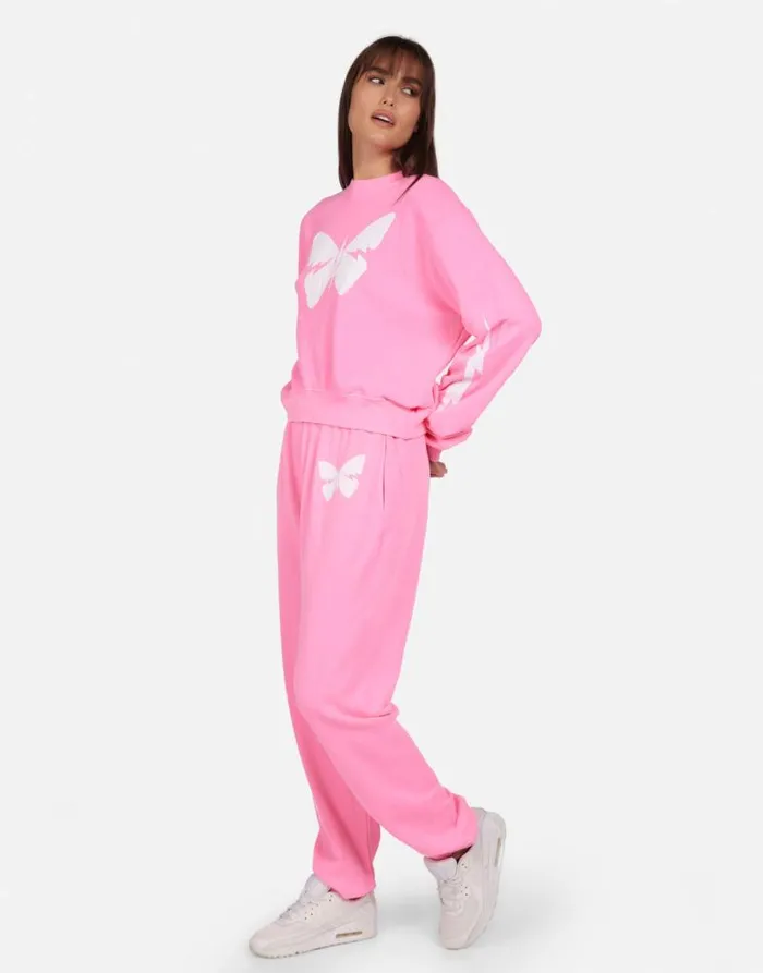 Spalding X Lightning Butterfly Neon Pink Women Lauren Moshi Long Sleeve