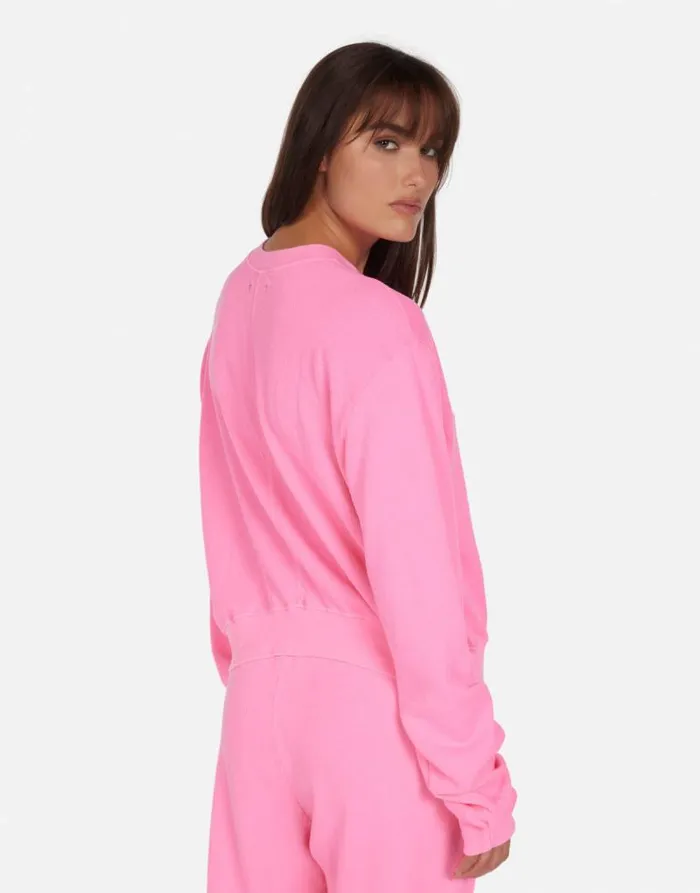 Spalding X Lightning Butterfly Neon Pink Women Lauren Moshi Long Sleeve