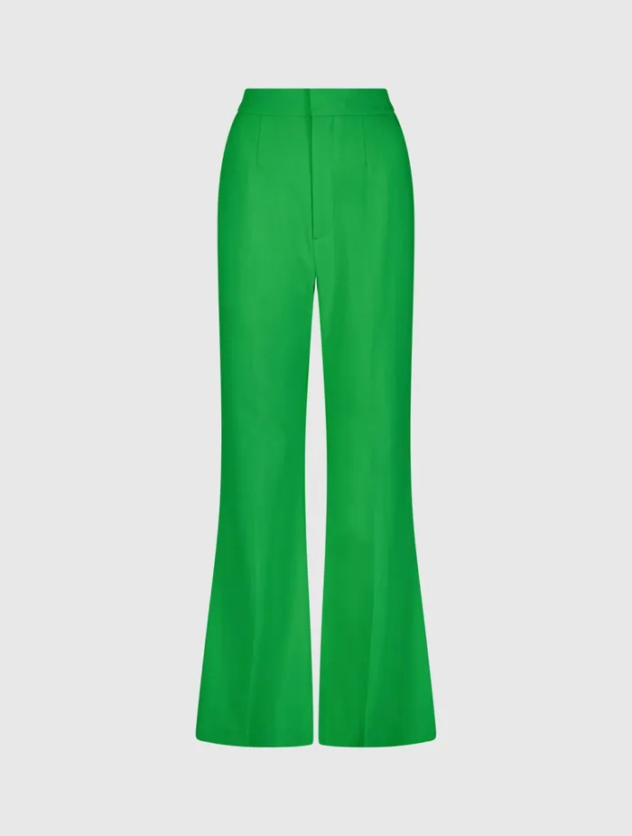 Spring Green Classic Crepe Flared Leg Trouser Pant 8211 FINAL SALE Spring Green Women Pants Mac Duggal