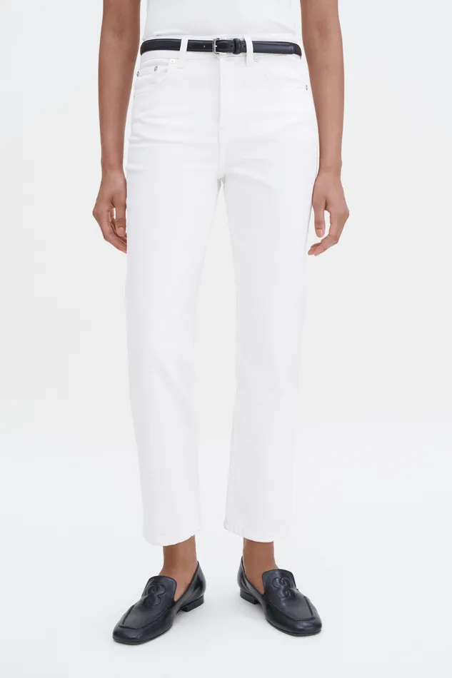 Stella Cropped White Wash Washed White Women Jeans filippak