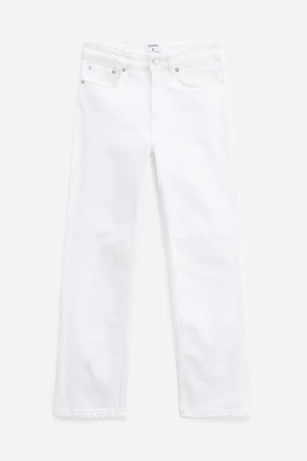 Stella Cropped White Wash Washed White Women Jeans filippak Stella Cropped White Wash Washed White Women Jeans filippak