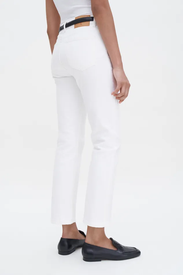 Stella Cropped White Wash Washed White Women Jeans filippak Stella Cropped White Wash Washed White Women Jeans filippak