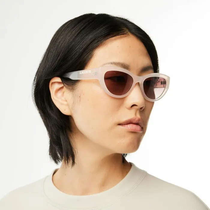 Sunglasses Women Lacoste Women039s CatEye Active Sunglasses Opaline Nude 272