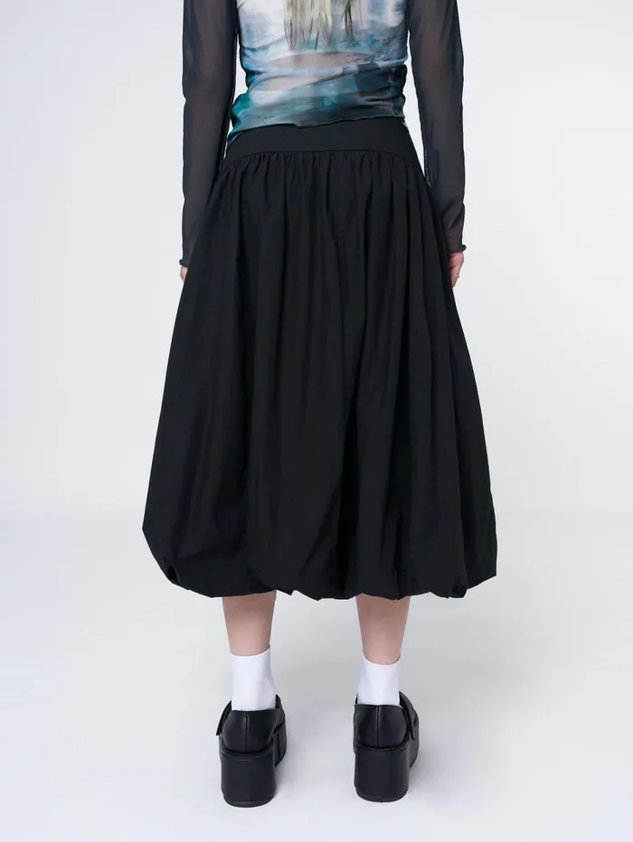 Suya Black Bubble Midi Skirt Women Minga London Bottoms