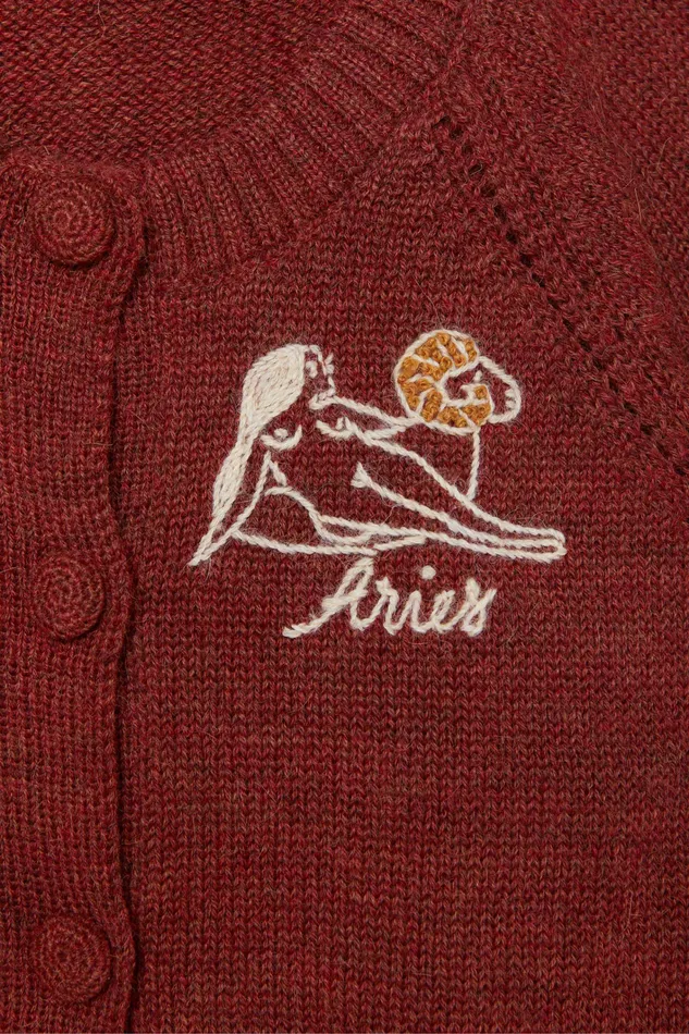 Sweaters and Outerwear Christy Dawn Women The Astral Cardigan Aries Garnet Sweaters and Outerwear Christy Dawn Women The Astral Cardigan Aries Garnet