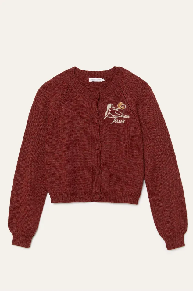 Sweaters and Outerwear Christy Dawn Women The Astral Cardigan Aries Garnet Sweaters and Outerwear Christy Dawn Women The Astral Cardigan Aries Garnet