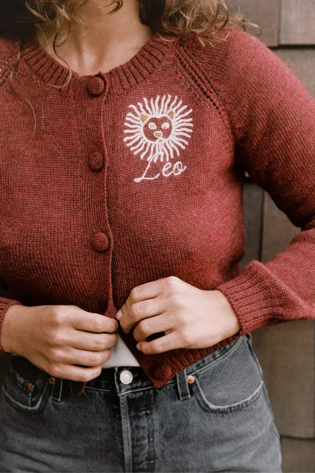 Sweaters and Outerwear Christy Dawn Women The Astral Cardigan Leo Garnet Sweaters and Outerwear Christy Dawn Women The Astral Cardigan Leo Garnet