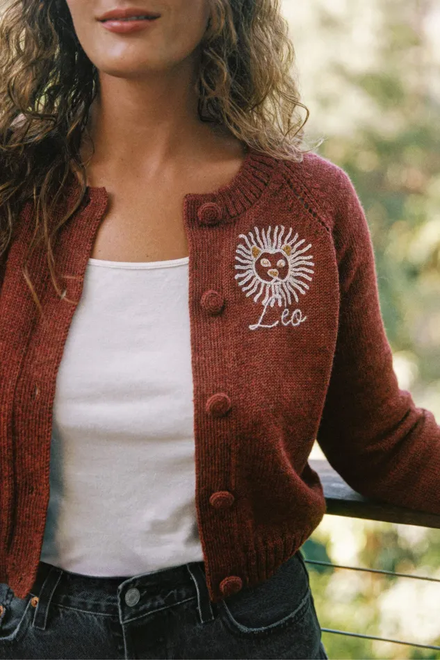 Sweaters and Outerwear Christy Dawn Women The Astral Cardigan Leo Garnet Sweaters and Outerwear Christy Dawn Women The Astral Cardigan Leo Garnet