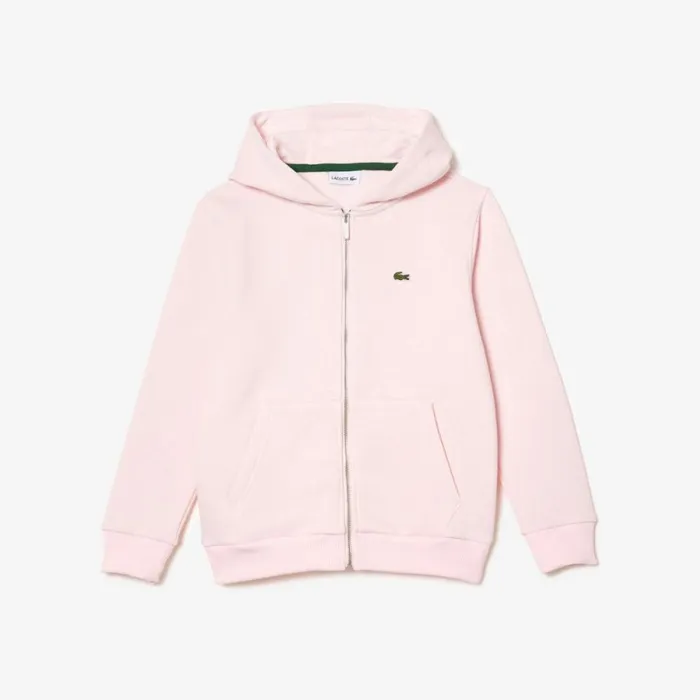 Sweaters and Sweatshirts Kids Lacoste Kids039 Kangaroo Pocket ZipUp Hoodie Light Pink T03