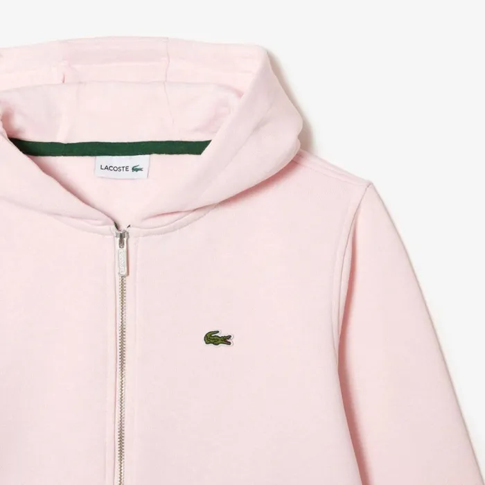Sweaters and Sweatshirts Kids Lacoste Kids039 Kangaroo Pocket ZipUp Hoodie Light Pink T03