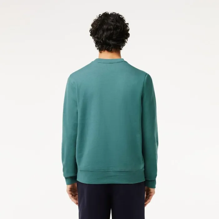 Sweaters and Sweatshirts Men Lacoste Men039s Branded Fleece Sweatshirt Hydro Blue Iy4