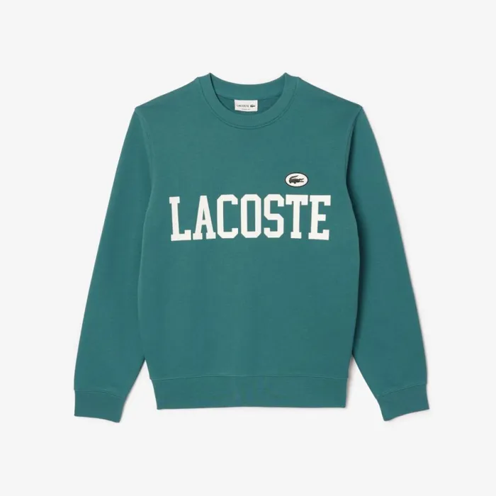 Sweaters and Sweatshirts Men Lacoste Men039s Branded Fleece Sweatshirt Hydro Blue Iy4