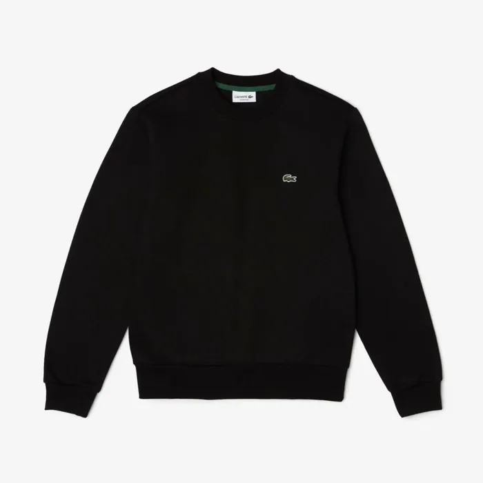 Sweaters and Sweatshirts Men Lacoste Men039s Brushed Fleece Sweatshirt Black 031