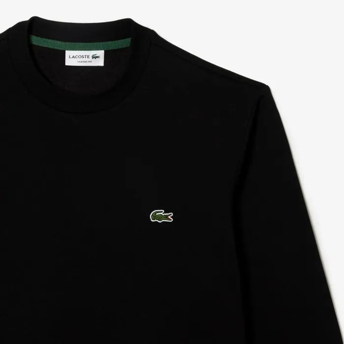 Sweaters and Sweatshirts Men Lacoste Men039s Brushed Fleece Sweatshirt Black 031