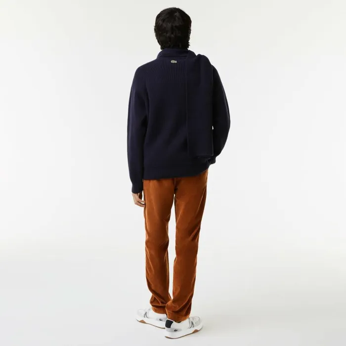 Sweaters and Sweatshirts Men Lacoste Men039s Crocodile Sweater Navy Blue 166