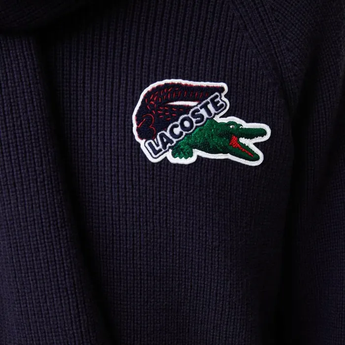 Sweaters and Sweatshirts Men Lacoste Men039s Crocodile Sweater Navy Blue 166