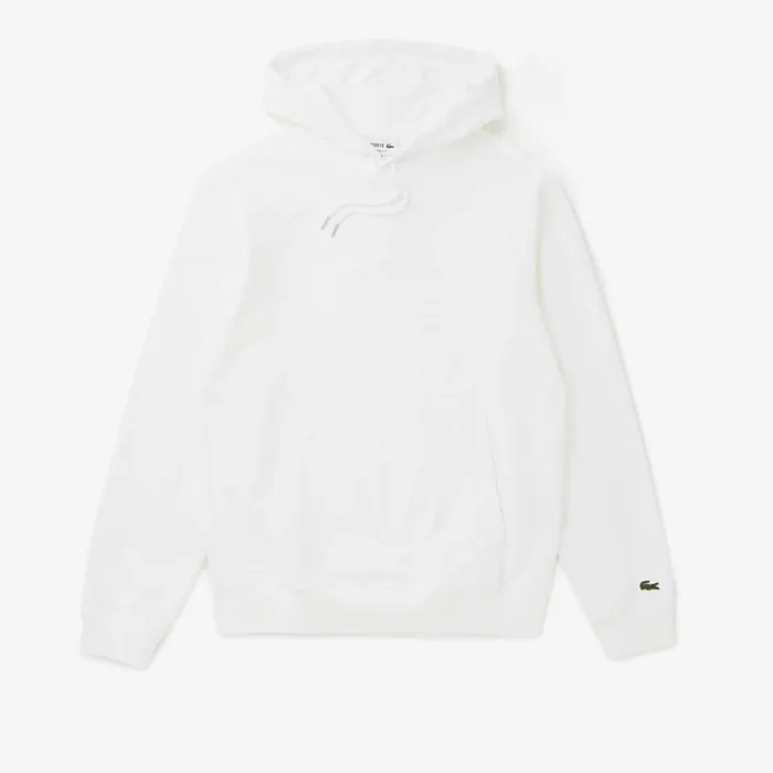 Sweaters and Sweatshirts Men Lacoste Men039s Logo Hoodie White 001