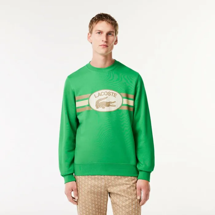 Sweaters and Sweatshirts Men Lacoste Men039s Loose Fit Monogram Fleece Sweatshirt Green Siw Sweaters and Sweatshirts Men Lacoste Men039s Loose Fit Monogram Fleece Sweatshirt Green Siw