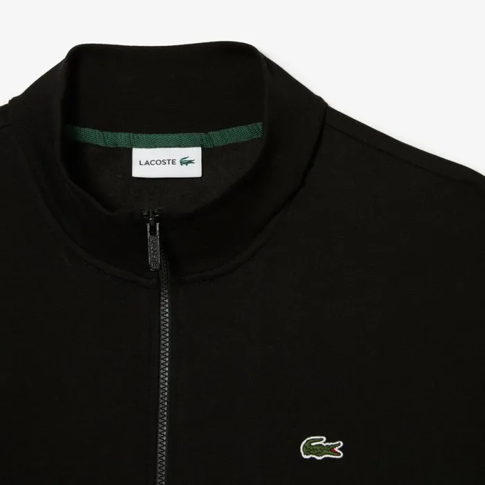 Sweaters and Sweatshirts Men Lacoste Mens Tall Fit Organic Cotton ZipUp Sweatshirt Black 031