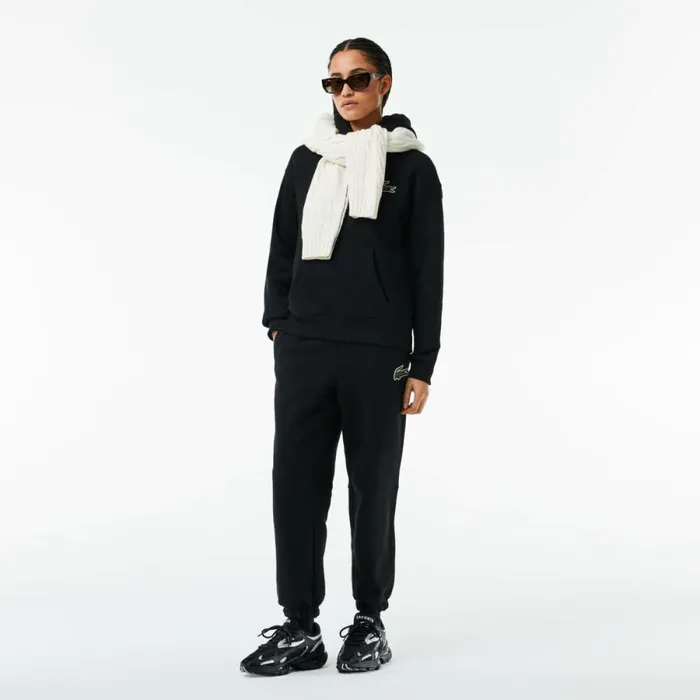 Sweaters and Sweatshirts Men Lacoste Unisex Loose Fit Hoodie Black 031