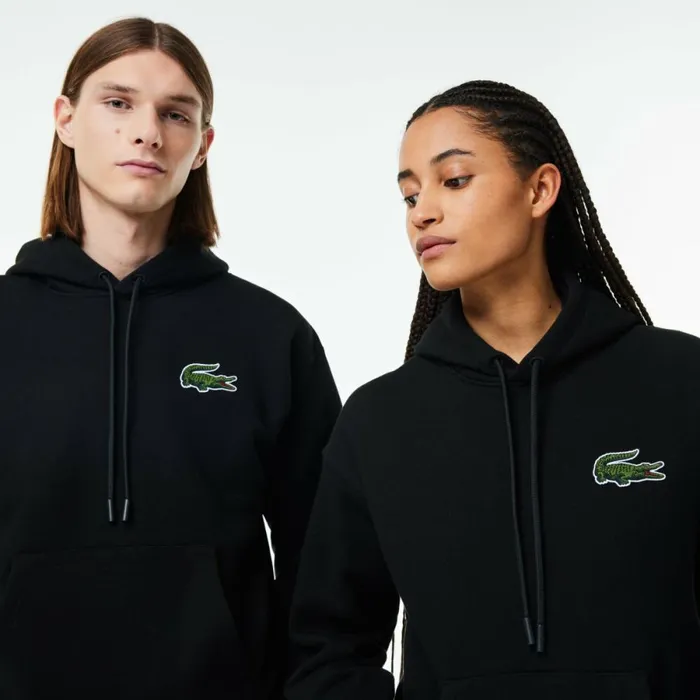 Sweaters and Sweatshirts Men Lacoste Unisex Loose Fit Hoodie Black 031