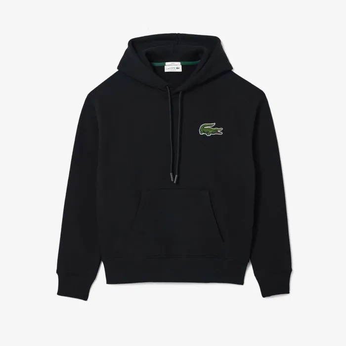 Sweaters and Sweatshirts Men Lacoste Unisex Loose Fit Hoodie Black 031
