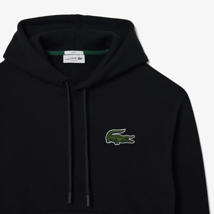 Sweaters and Sweatshirts Men Lacoste Unisex Loose Fit Hoodie Black 031
