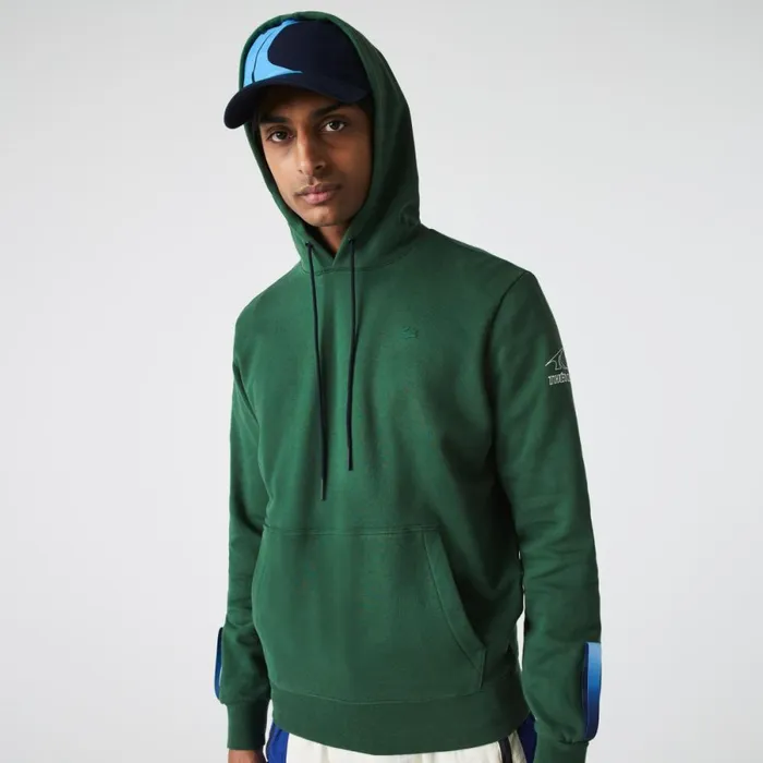 Sweaters and Sweatshirts Men Lacoste Unisex SPORT X Tho Curin Organic Cotton Hoodie Green Navy Blue Nl7