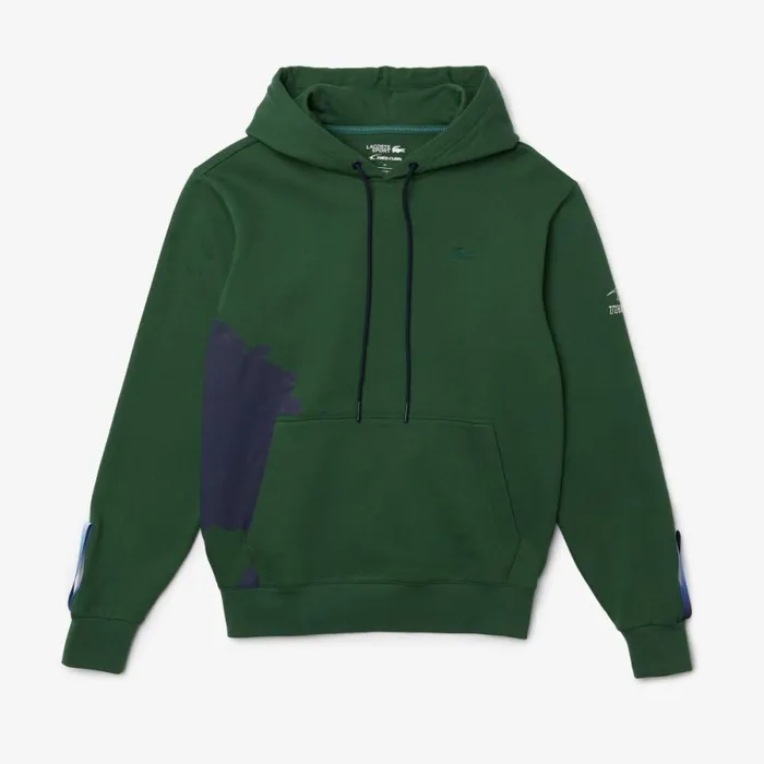 Sweaters and Sweatshirts Men Lacoste Unisex SPORT X Tho Curin Organic Cotton Hoodie Green Navy Blue Nl7