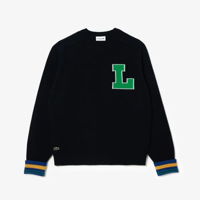 Sweaters and Sweatshirts MenWomen Lacoste Unisex Golf Inspired Wool Sweater Navy Blue White Qrn