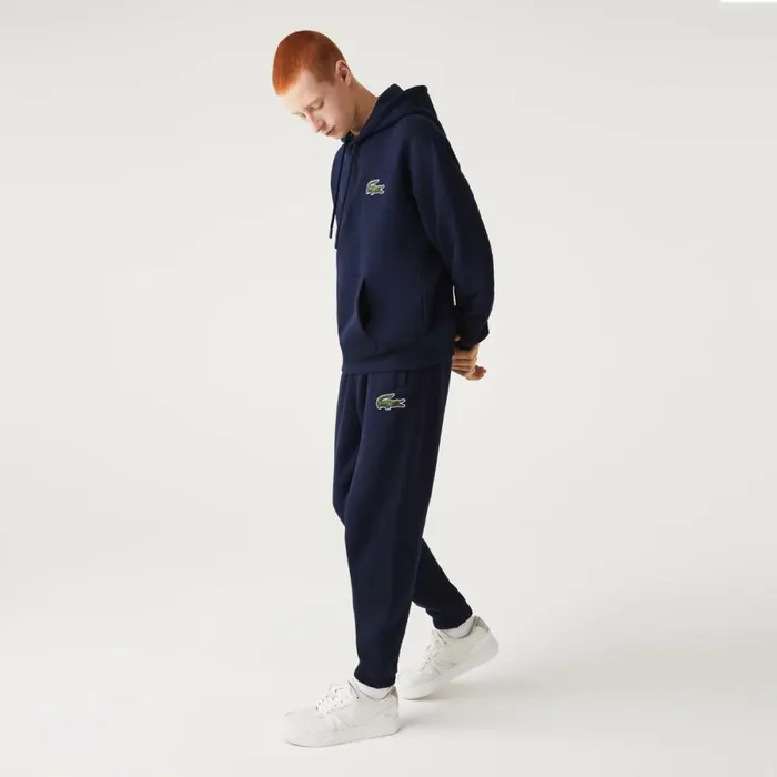 Sweaters and Sweatshirts MenWomen Lacoste Unisex Loose Fit Hoodie Navy Blue 166