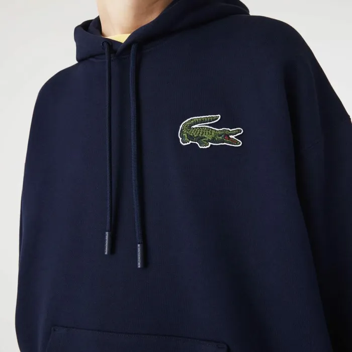 Sweaters and Sweatshirts MenWomen Lacoste Unisex Loose Fit Hoodie Navy Blue 166