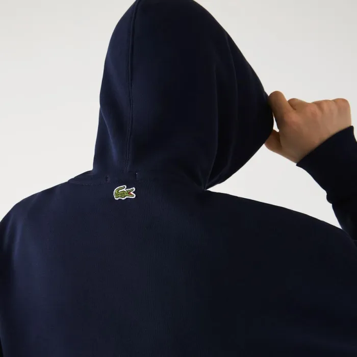 Sweaters and Sweatshirts MenWomen Lacoste Unisex Loose Fit Hoodie Navy Blue 166