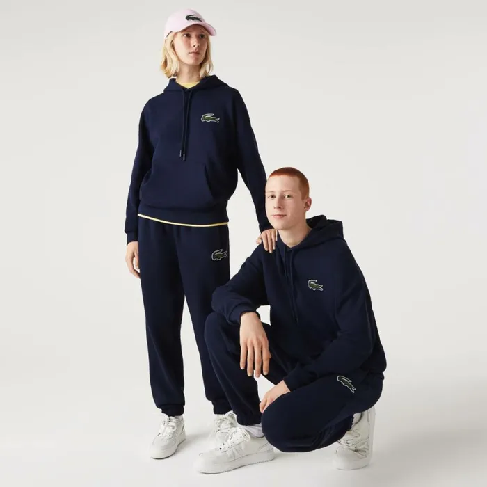 Sweaters and Sweatshirts MenWomen Lacoste Unisex Loose Fit Hoodie Navy Blue 166