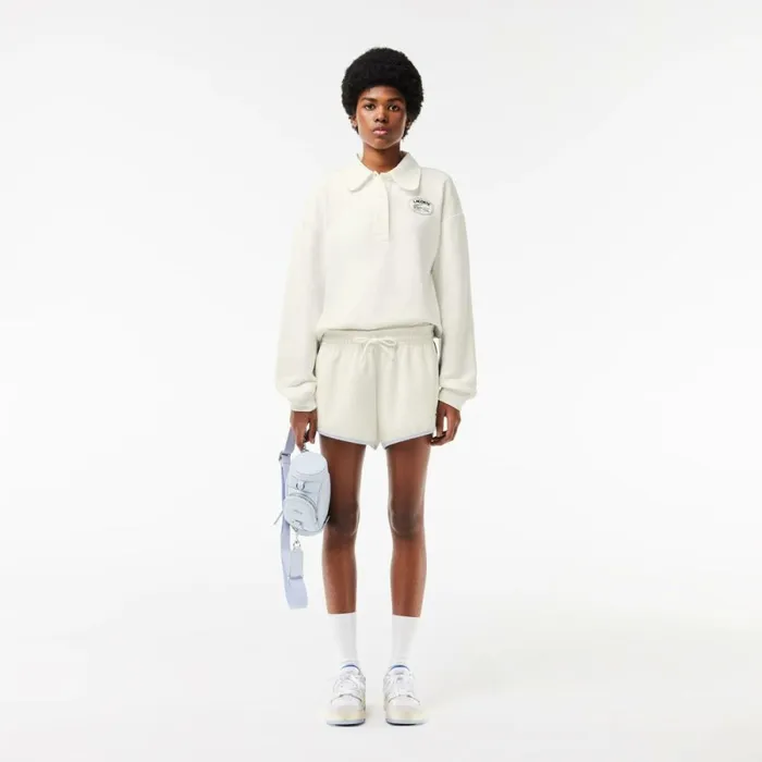 Sweaters and Sweatshirts Women Lacoste Women039s Embroidered Polo Sweatshirt White 70v
