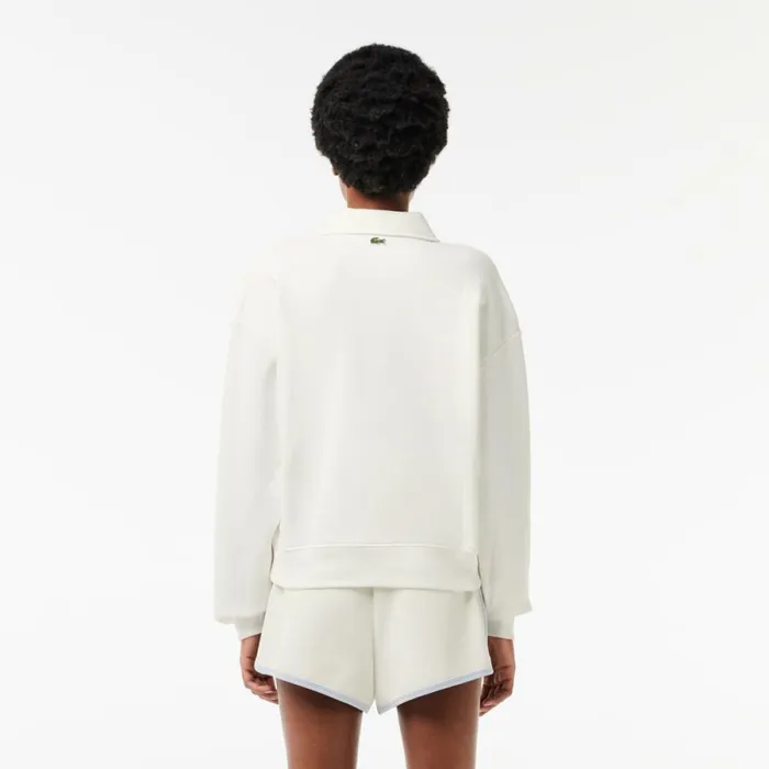 Sweaters and Sweatshirts Women Lacoste Women039s Embroidered Polo Sweatshirt White 70v
