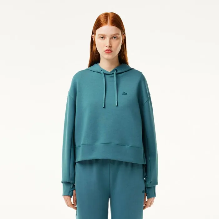 Sweaters and Sweatshirts Women Lacoste Women039s Hoodie Hydro Blue Iy4