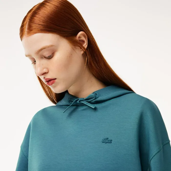 Sweaters and Sweatshirts Women Lacoste Women039s Hoodie Hydro Blue Iy4