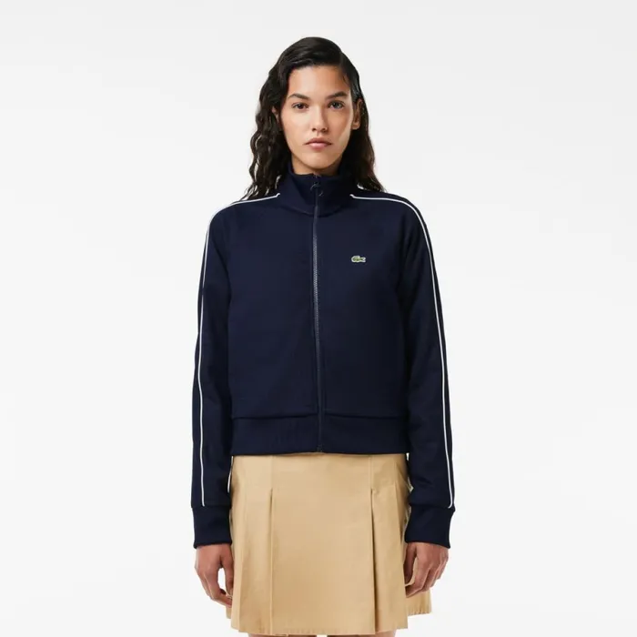 Sweaters and Sweatshirts Women Lacoste Women039s Paris Interlock Track Jacket Navy Blue White Hhw Sweaters and Sweatshirts Women Lacoste Women039s Paris Interlock Track Jacket Navy Blue White Hhw