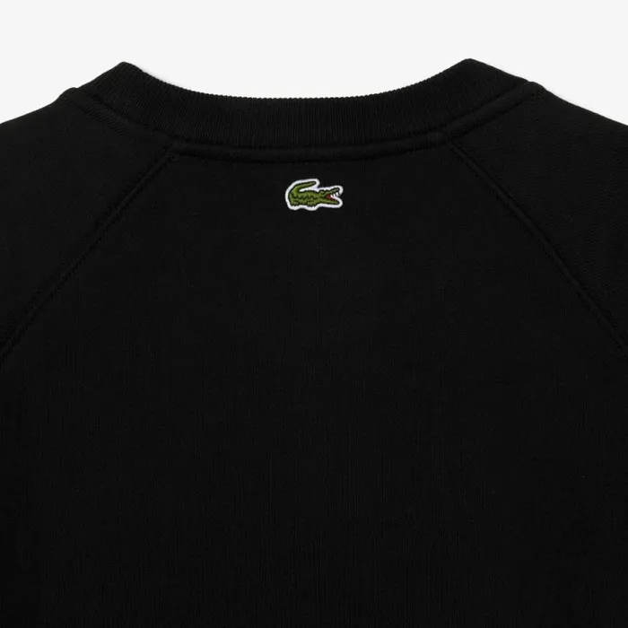 Sweaters and Sweatshirts Women Lacoste Women039s Relaxed Fit Embroidered Signature Sweatshirt Black 031