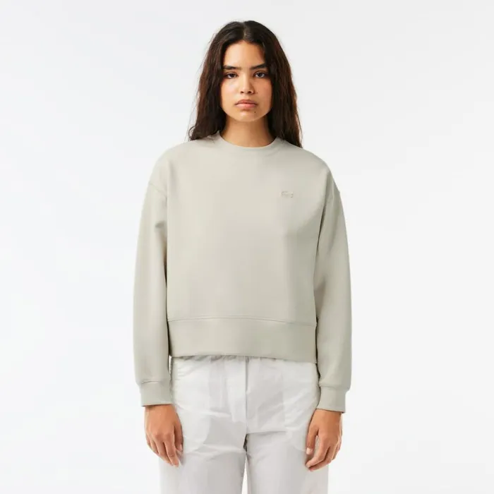 Sweaters and Sweatshirts Women Lacoste Womens Crew Neck Sweatshirt Grey Buq