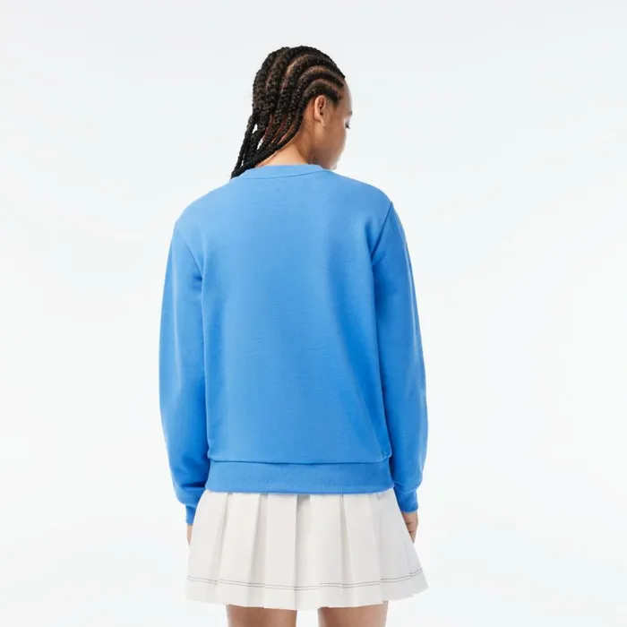Sweaters and Sweatshirts Women Lacoste Womens Lacoste X Netflix Loose Fit Organic Cotton Fleece Sweatshirt Ethereal Blue L99