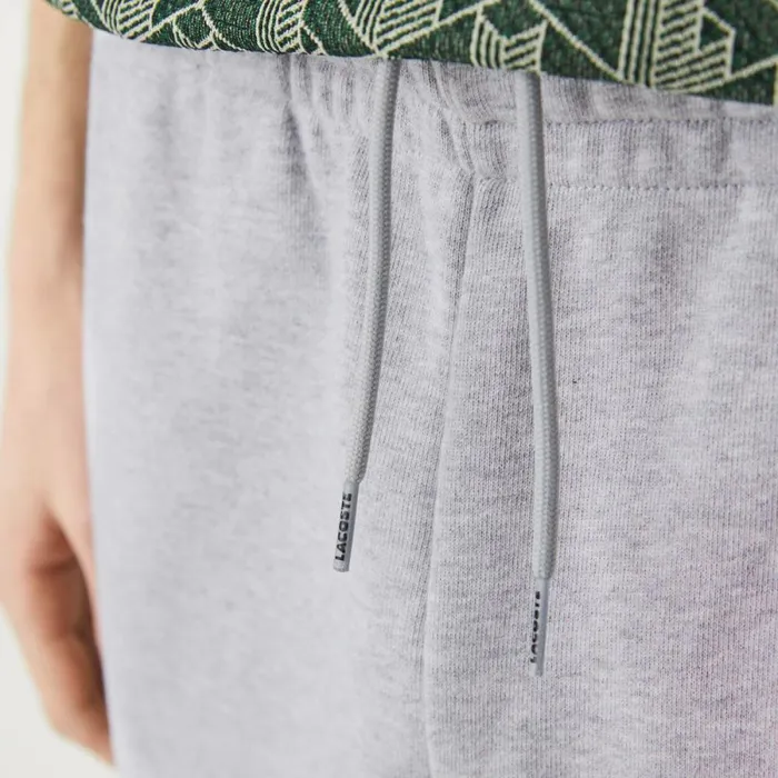 Sweatpants and Trousers Men Lacoste Men039s Crocodile Branding Cotton Fleece Sweatpants Grey Chine Cca