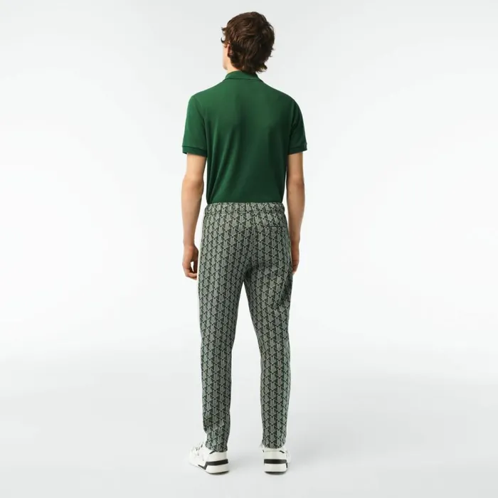 Sweatpants and Trousers Men Lacoste Men039s Monogram Print Pants Green Beige 7m4