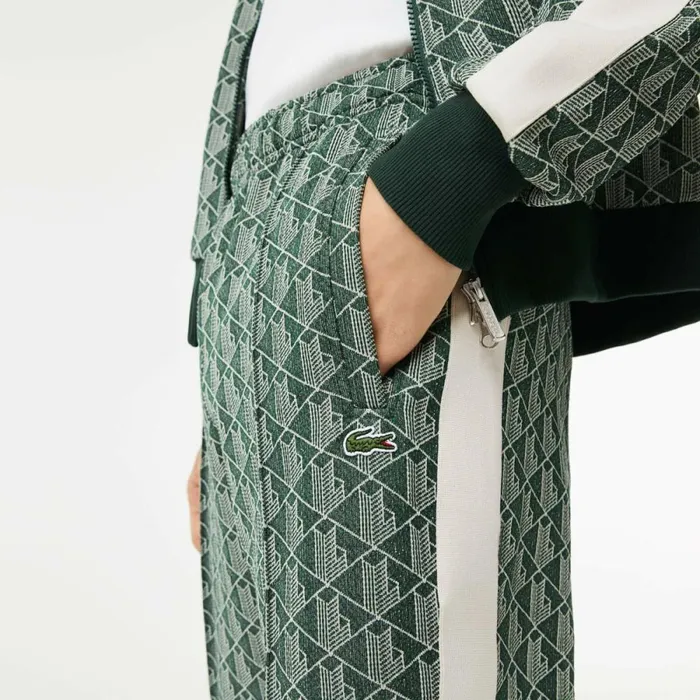 Sweatpants and Trousers Men Lacoste Men039s Monogram Print Pants Green Beige 7m4