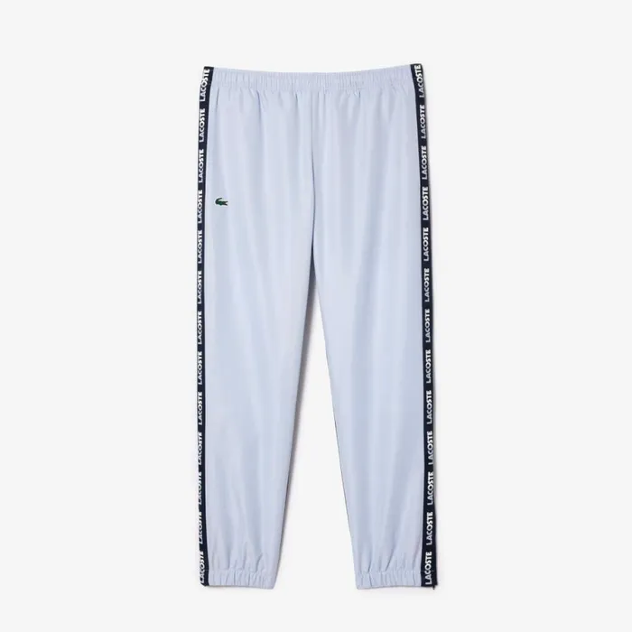 Sweatpants and Trousers Men Lacoste Men039s Regular Fit Logo Stripe Sweatpants Light Blue Navy Blue X1j