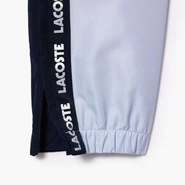 Sweatpants and Trousers Men Lacoste Men039s Regular Fit Logo Stripe Sweatpants Light Blue Navy Blue X1j