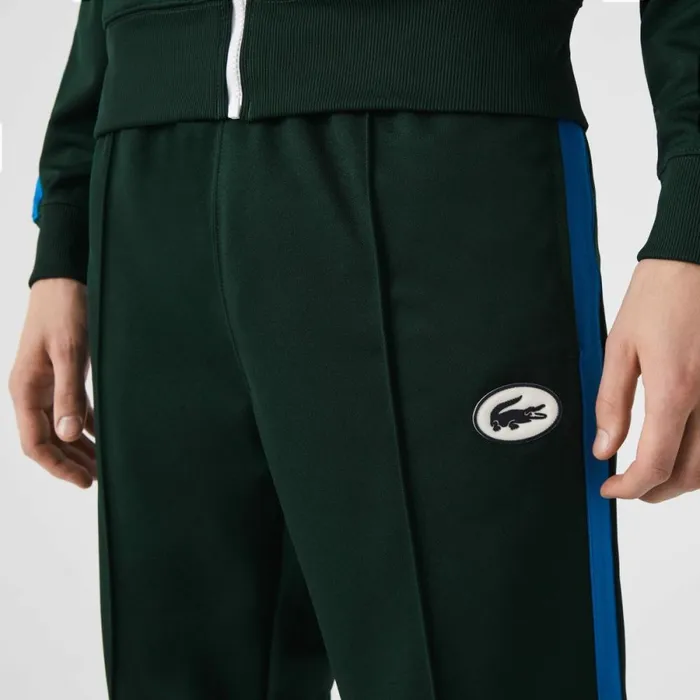 Sweatpants and Trousers MenWomen Lacoste Men039s Contrast Bands Sweatpants Forest Green Yzp